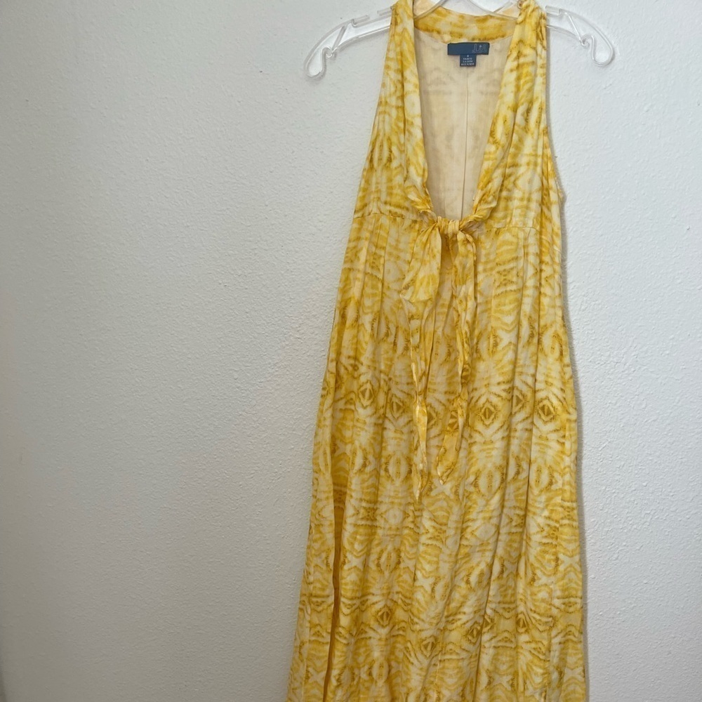 Dil Maxi Yellow Front Tie Dress